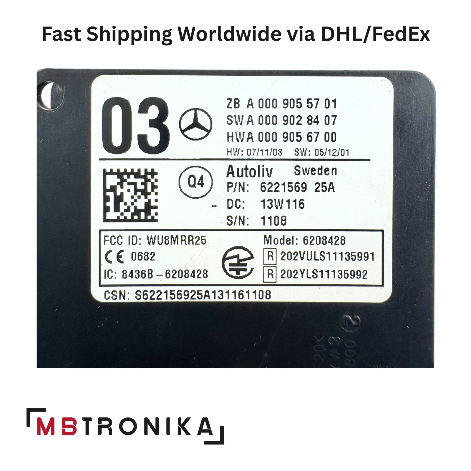 Mercedes Radar A0009055701 Sensor Blind Spot Radar Distance Module - Image 5