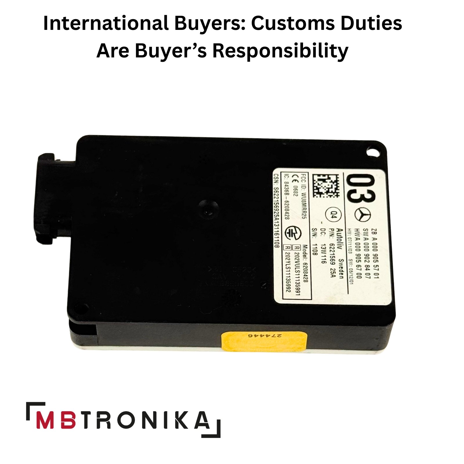 Mercedes Radar A0009055701 Sensor Blind Spot Radar Distance Module - Image 6